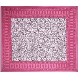 UniqChoice Floral Japuri Printed 120 TC 100% Cotton Double Bedsheet with 2 Pillow Cover,Pink(Newb_287)
