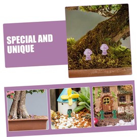 Outanaya Realistic Stone Mushroom Sculptures 4 Pack Mini Mushroom Statues for Decor