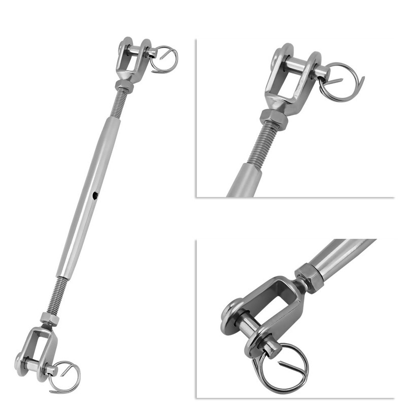 Qiilu Frame Turnbuckle Jaw Turnbuckle Jaw Bolt Stainless Steel Body