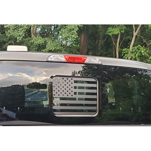 HHLOU Rear Middle Window American Flag Vinyl Decal Fits F150