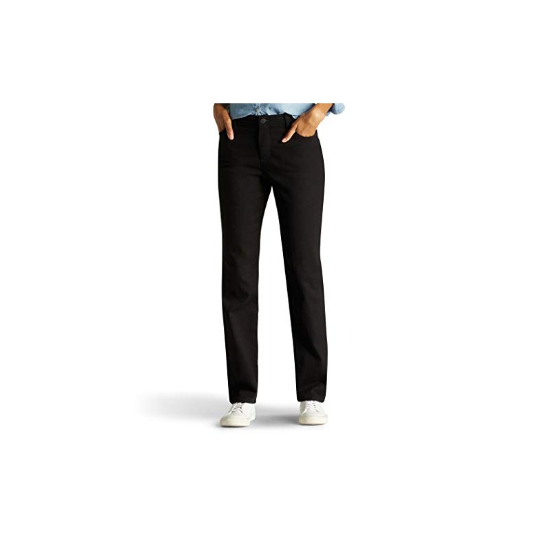 Lee womens Classic Fit Monroe Straight-leg jeans, Black, 6 US,