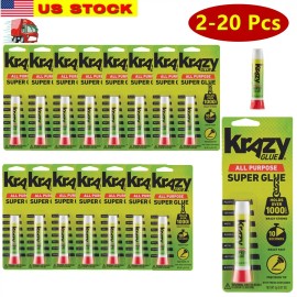 Krazy Glue 2-20 Pcs of Krazy Glue All Purpose, Crazy Glue, Super Glue, .07oz (2g) Each Tube - 2 Pcs