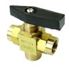 HongBoW Brass Instrument 3 Way Ball Valve L Port Panel