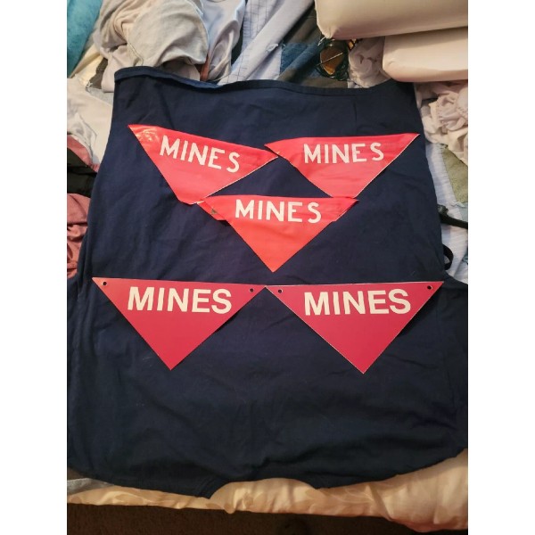 NATO Vintage 1960s-1980s Mine Sign USA and NATO unused stock.