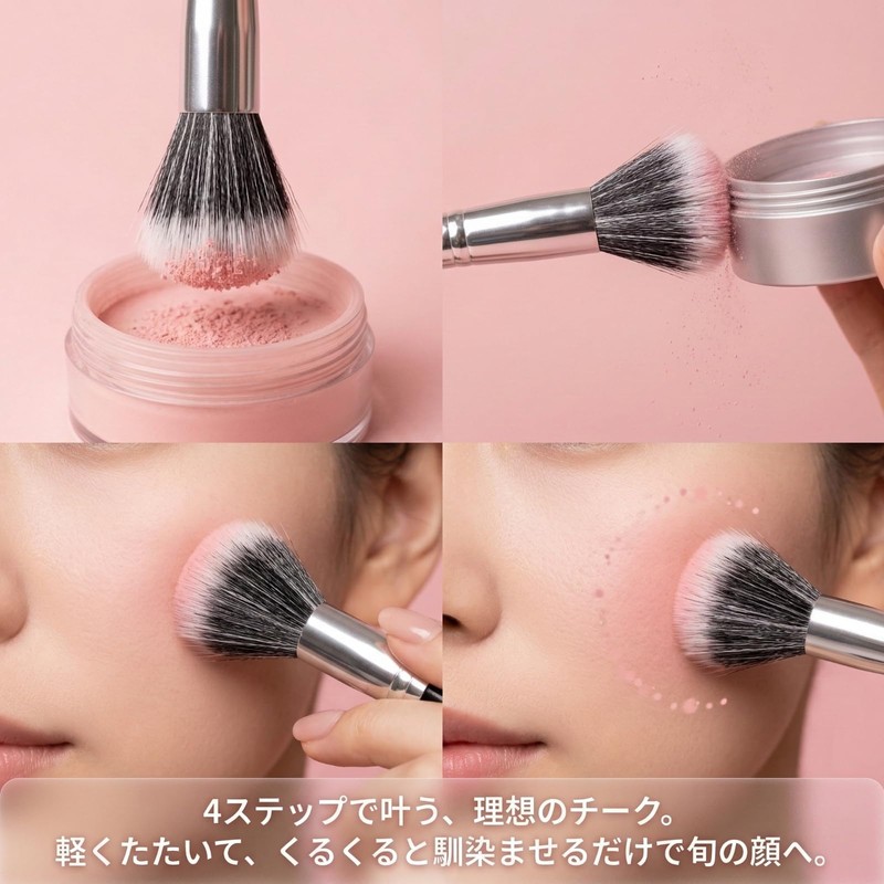 MeiYue Cheek Brush, Makeup Brush, Dotting Brush, Highlight, Multi-functional, Goat