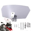 Bohaner Motorcycle Windscreen Smoke Wind Deflector Clip-on Wind Shield Attachment