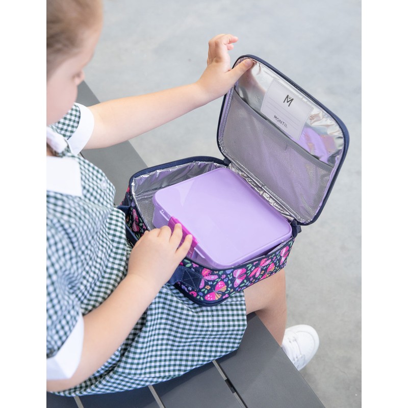 MontiiCo Medium Insulated Lunch Bag - Block Land