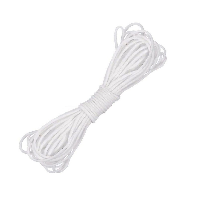 WedDecor 3mm Wide White Elastic Band Thin Ear Loop Strap