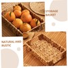KOMBIUDA 1Set Woven Storage Baskets Decorative Straw Baskets for Organizing