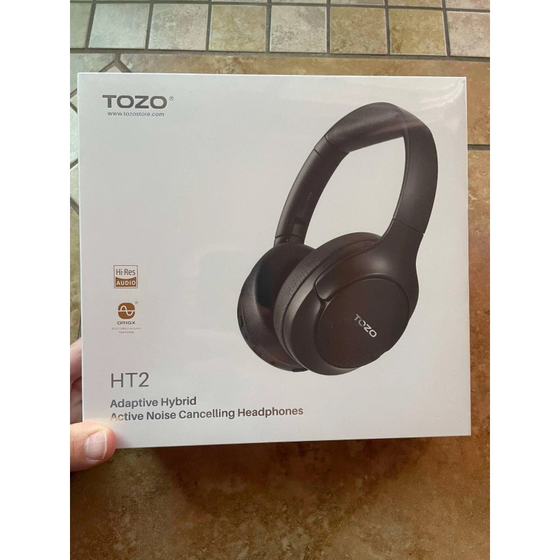 TOZO HT2 Hybrid ANC Headphones 60H Playtime, Hi-Res Audio, Bluetooth