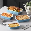 MALACASA Porcelain Baking Dish Set of 4 Bakeware Set Rectangular/Ov