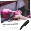 WOONEKY 6Pcs Folding Nail Files Double Sided Metal Nail Polishing