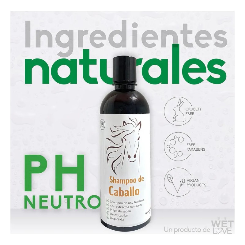 Shampoo Sin Sal Shampoo De Caballo Anticaida Sin Parabenos