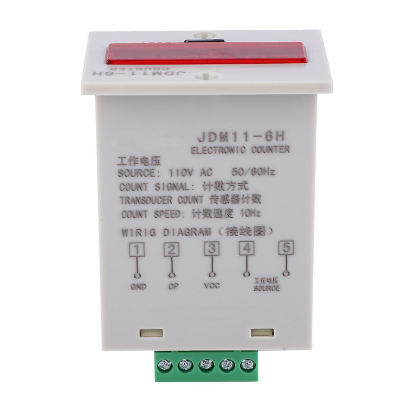 JDM11-6H Electronic Counter 6 Digits LED Digital Display Counter Relay