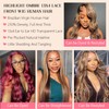 AUABEAUTY 28 Inch Honey Blonde Ombre Lace Front Wig Human