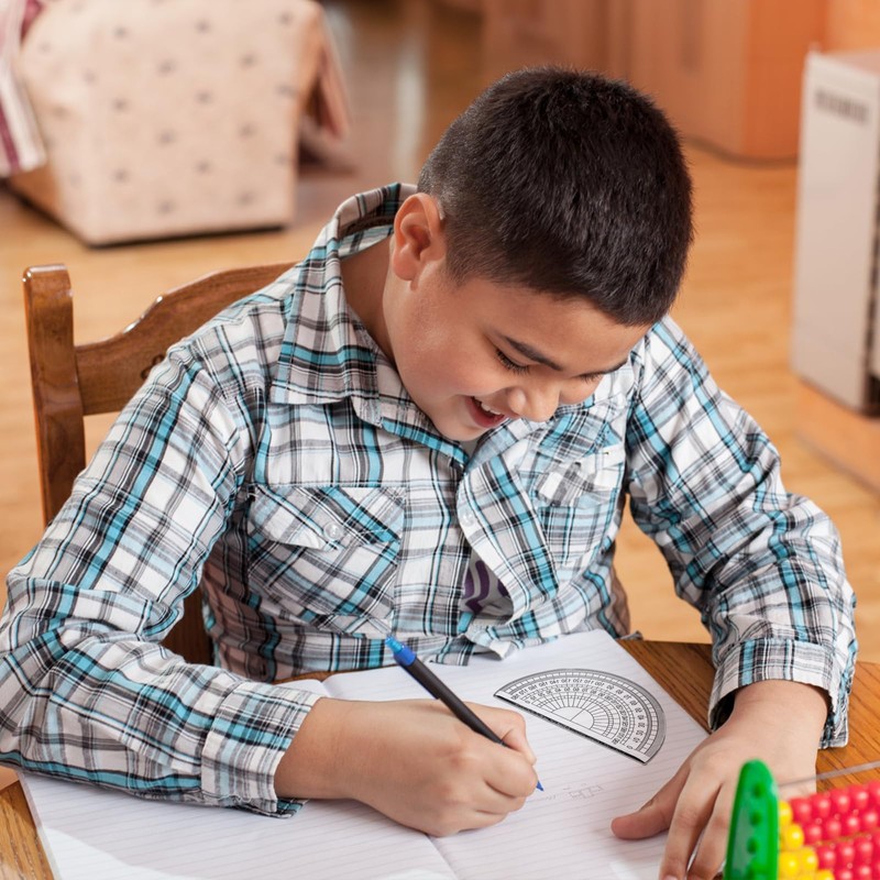 Nicunom 100 Pack Plastic Protractor 180 Degree Math Protractors Geometry