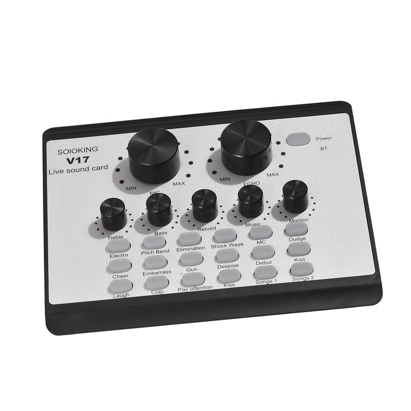 V17 Live Sound Card BT Mini Sound Mixer Multifunctional Voice
