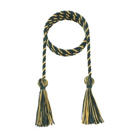 D DODOU 10 cuerdas de graduación de poliéster trenzadas con borlas de costura para soltero, maestro, médico, 68 pulgadas de largo (color verde bosque)