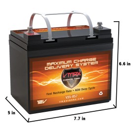 VMAX TANKS EVEREST & JENNINGS COMP VMAX V35-857 AGM WHEELCHAIR 35AH U1 Battery METRO POWER