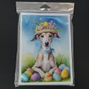 Caroline's Treasures DAC5209GCA7P Whippet Easter Egg Hunt Greeting Cards Pack
