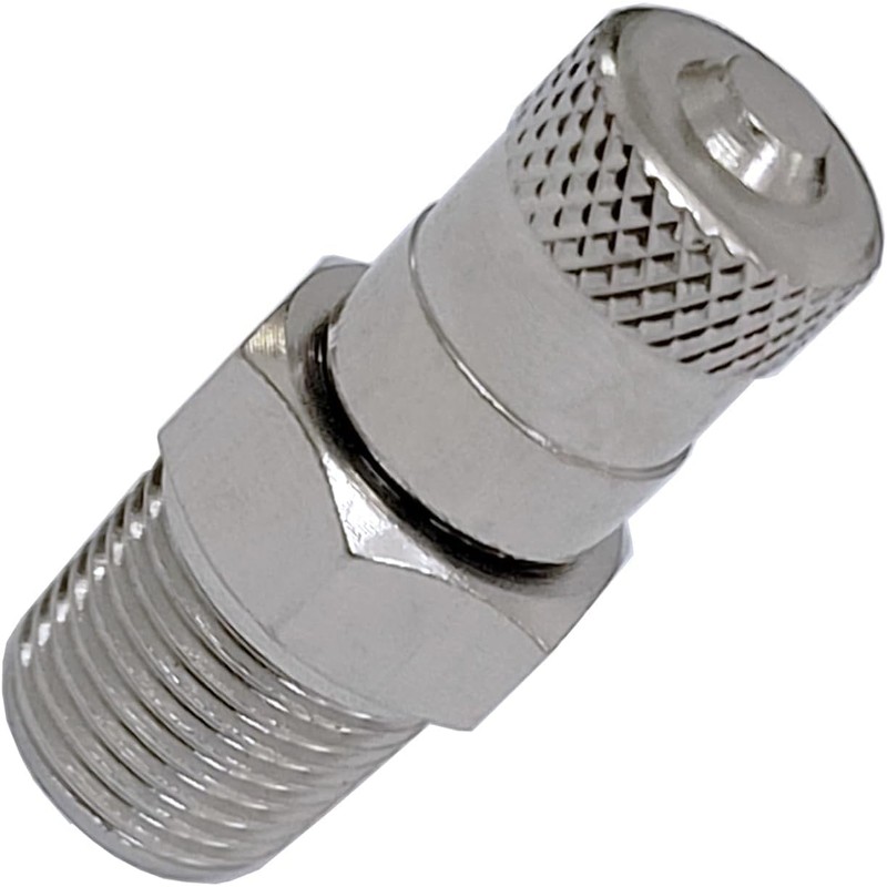 10X 1/8" BSP, BSPT, Schrader Tank Valve 25MM Wheel AIR