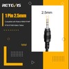 Retevis RB48 Walkie-Talkie Earpiece with Mic 1 Pin 2.5mm, Transparent