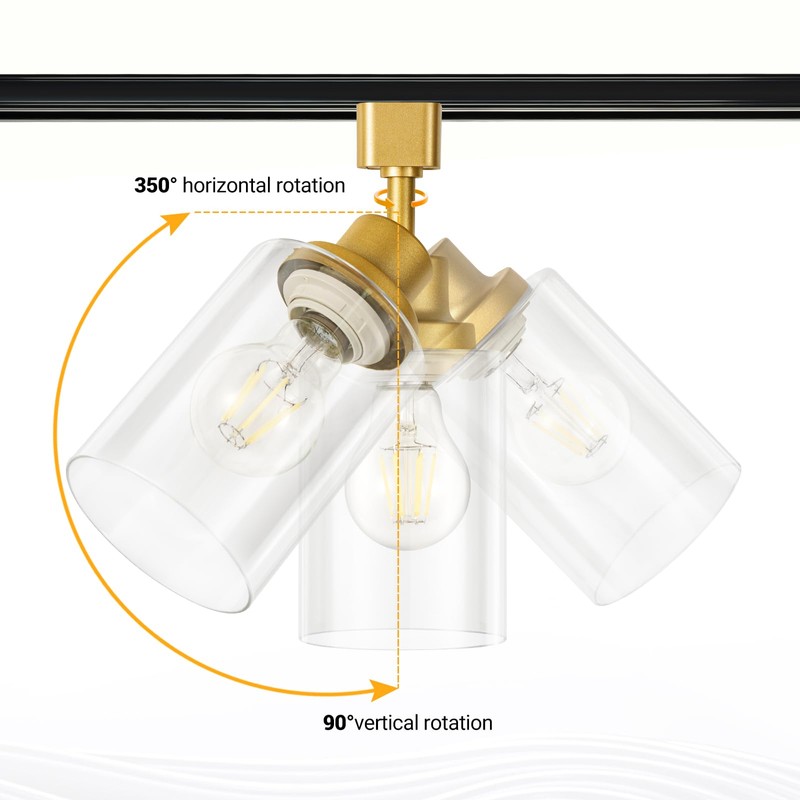 VANoopee H Type Track Lighting Heads E26 Track Light Ceiling