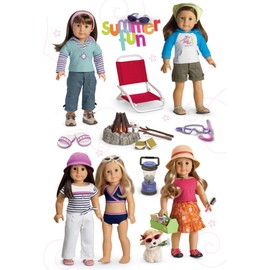 American Girl Crafts Summer Fun Doll Stacked Stickers