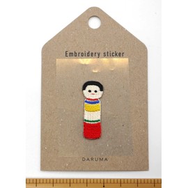 DARUMA Patch Embroidery Sticker COL. 13 Kokeshi 01-8680