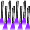 HYVCZP 8 Pack UV Blacklight Flashlights, Mini 395nm Blacklight Flashlights,