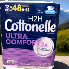 Cottonelle Ultra Comfort Toilet Paper 12 Rolls Equal 48 Rolls
