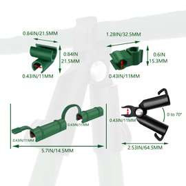 Adjustable Plant Trellis Connector Clip Garden Stakes Connectors 60Pcs Plant Trellis Clips for 0.43 inch Diameter Connecting Joints Fit to 11mm Stakes Connectors for Gardening Plant Supports