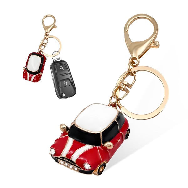Yourkar Car Key Chain, Rhinestone Auto Model Keychain with Key