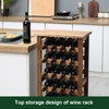 everous Wooden Wine Rack, 7 Tire Floor Wine Storage Rack,