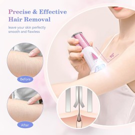Portable Facial Hair Removal for Women, Epilator for Women, Face and Body Hair Removal Device for Legs, Bikini Line, Arms, and Face, Rechargeable and Cordless Vivena