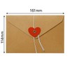 Envelopes with Drawstring Closure, 10 Pieces, White x Heart, 6.3