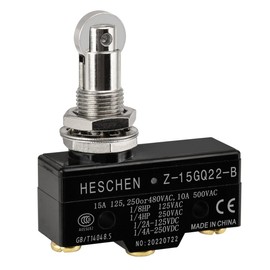 Heschen micro switch Z-15GQ22-B panel mount roller plunger 3 screw terminal 15A rated current UL listed