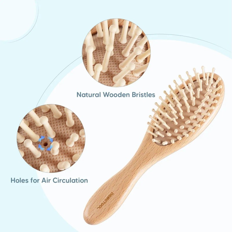 Peine Y Cepillo Beb Cerdas Naturales Suaves Suavecitas 4pz