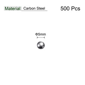 sourcing map 500pcs 5mm Carbon Steel Bearing Balls Precision Polished