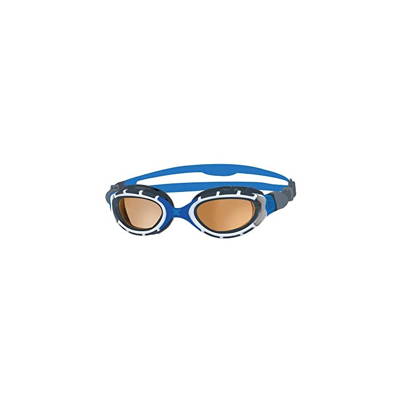 Zoggs Predator Flex Ultra Regular Fit Adult Swimming Goggles, Blue/Grey/Polarized