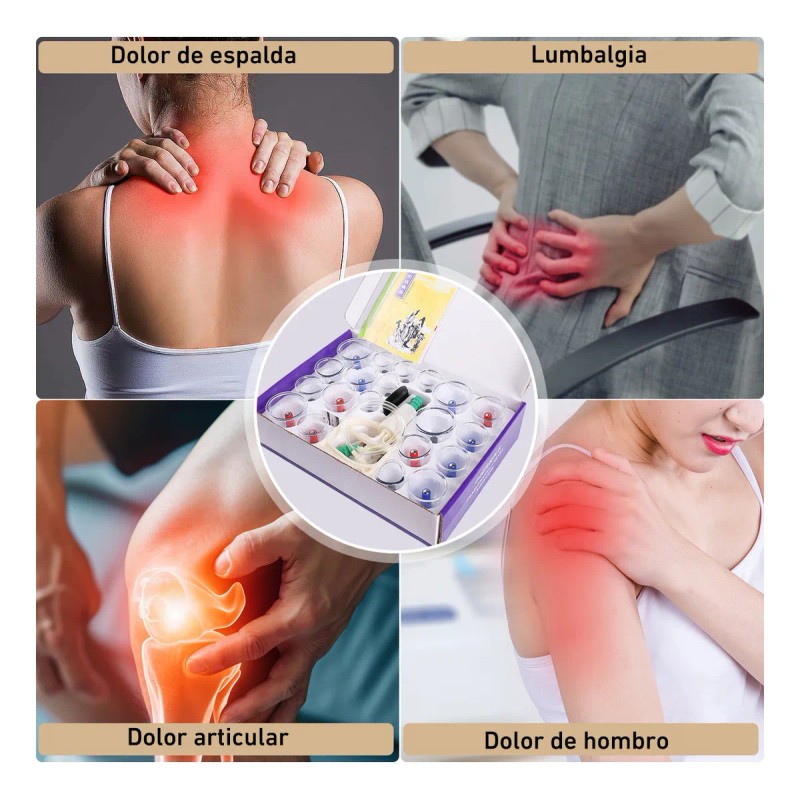 Ventosas De Vacío 24pcs Relajan La Espalda Y El Cuerpo