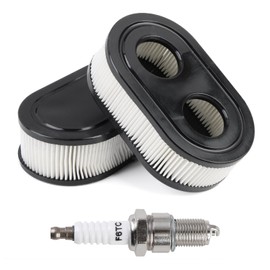 Lawn Mower Air Filter with Spark Plug, Air Filter Lawn Mower Spark Plug F6TC Lawn Mower Filter Replace Compatible with Briggs Stratton Engines 798452 593260 Engines 5432 5432K