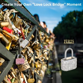 2 Pcs Small Locks with Keys Mini Luggage Locks Bling Keyed Padlock with Key Metal Lock for Locker Suitcase,Backpack,Boxes,Laptop Bag(White+Colorful)