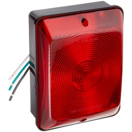 Bargman 34-86-101 Red Single Taillight (with Stop/Tail/Turn - Black Base)