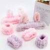 Set rosa RUGNADOO de 6 piezas: diademas y muñequeras de
