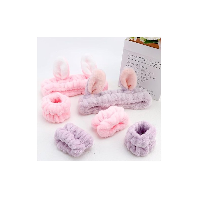 Set rosa RUGNADOO de 6 piezas: diademas y muñequeras de