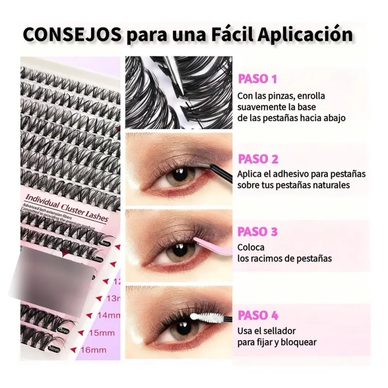 Kit De Extensión De Pestañas 280 Grupos De Pestaña 30d+40d