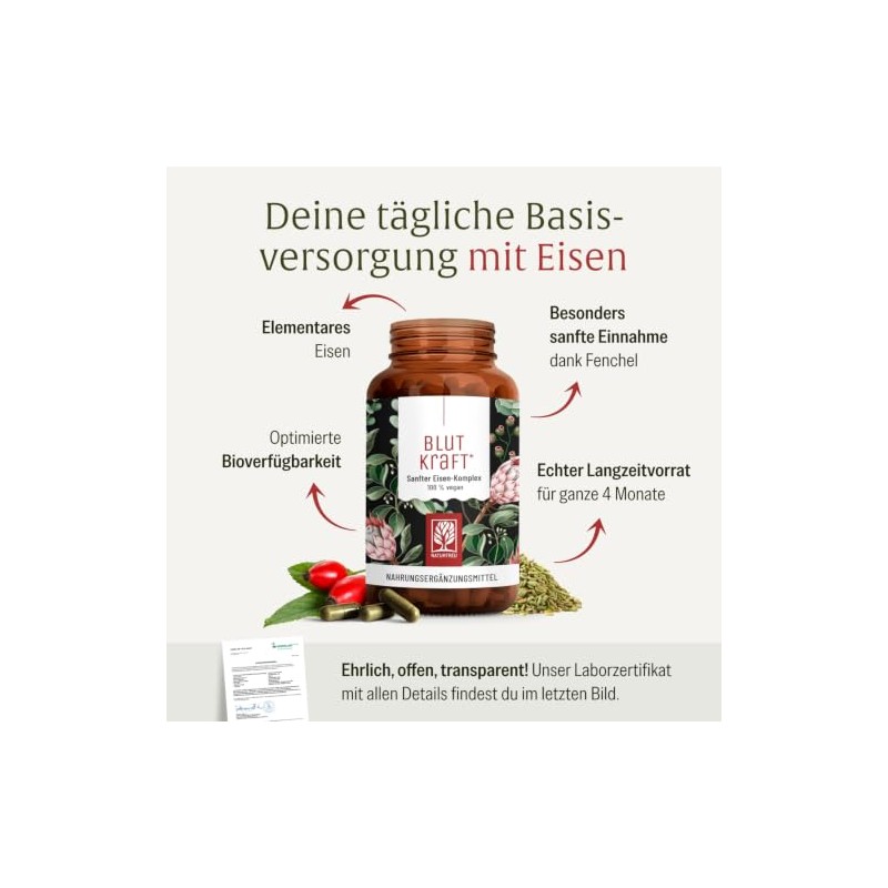 Iron Complex with Vitamin C and Fennel Vegan - 120