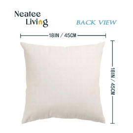 Neatee Living Set of 4 Christmas Decorative Throw Pillow Covers Winter Holiday Xmas Cushion Covers Christmas Trees Red Truck Snowflakes Deer Outdoor Couch Sofa Home Pillow Cases 18x18