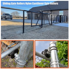 Cantilever Gate Rollers,Rolling Cantilever,Slide Gate Rollers, Nylon Rollers for 4" Round Post,2-3/8" or 2-1/2" Chain Link Fence Gate Frames, Gate Roller Sliding Gates, Chain Link Gate Roller-1pcs